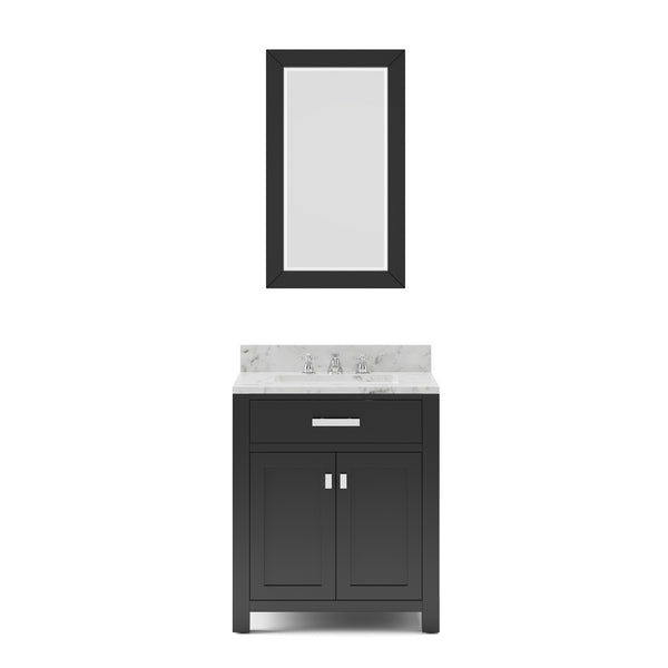 30 Inch Single Sink Bathroom Vanity With Mirror And Faucet From The Madison Collection