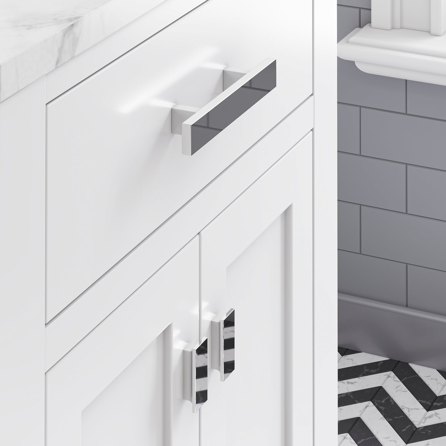 24 Inch Single Sink Bathroom Vanity With Mirror And Faucet From The Madison Collection
