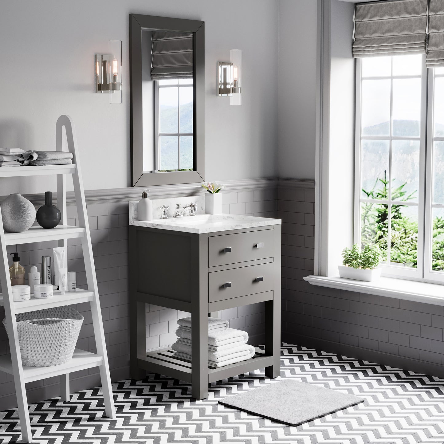 24 Inch Single Sink Bathroom Vanity set. The Madalyn Collection