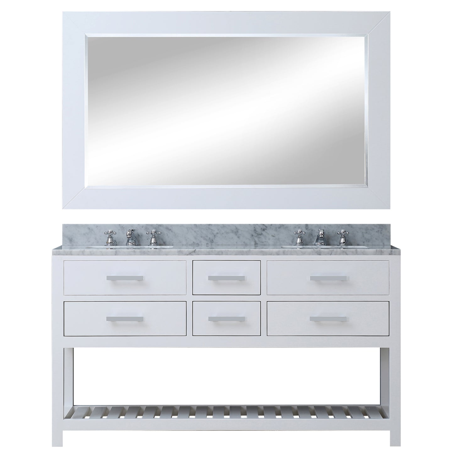 60 Inch Double Sink Bathroom Vanity set. The Madalyn Collection
