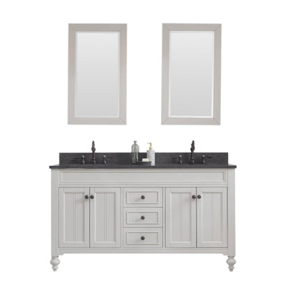 Potenza 60" Bathroom Vanity in Earl Grey with Blue Limestone Top set