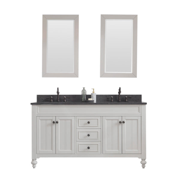 Potenza 60 Bathroom Vanity in Earl Grey with Blue Limestone Top set