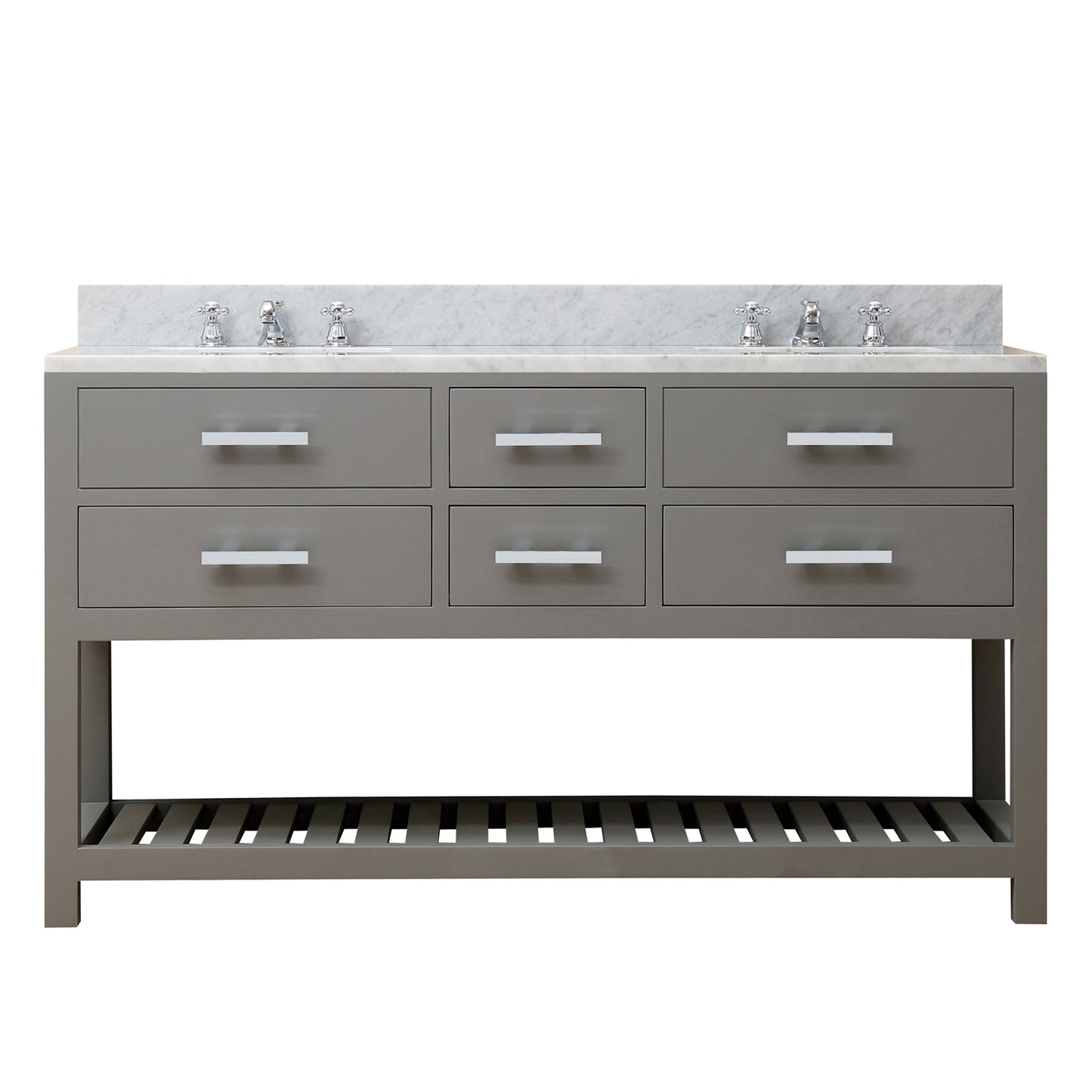 60 Inch Double Sink Bathroom Vanity set. The Madalyn Collection