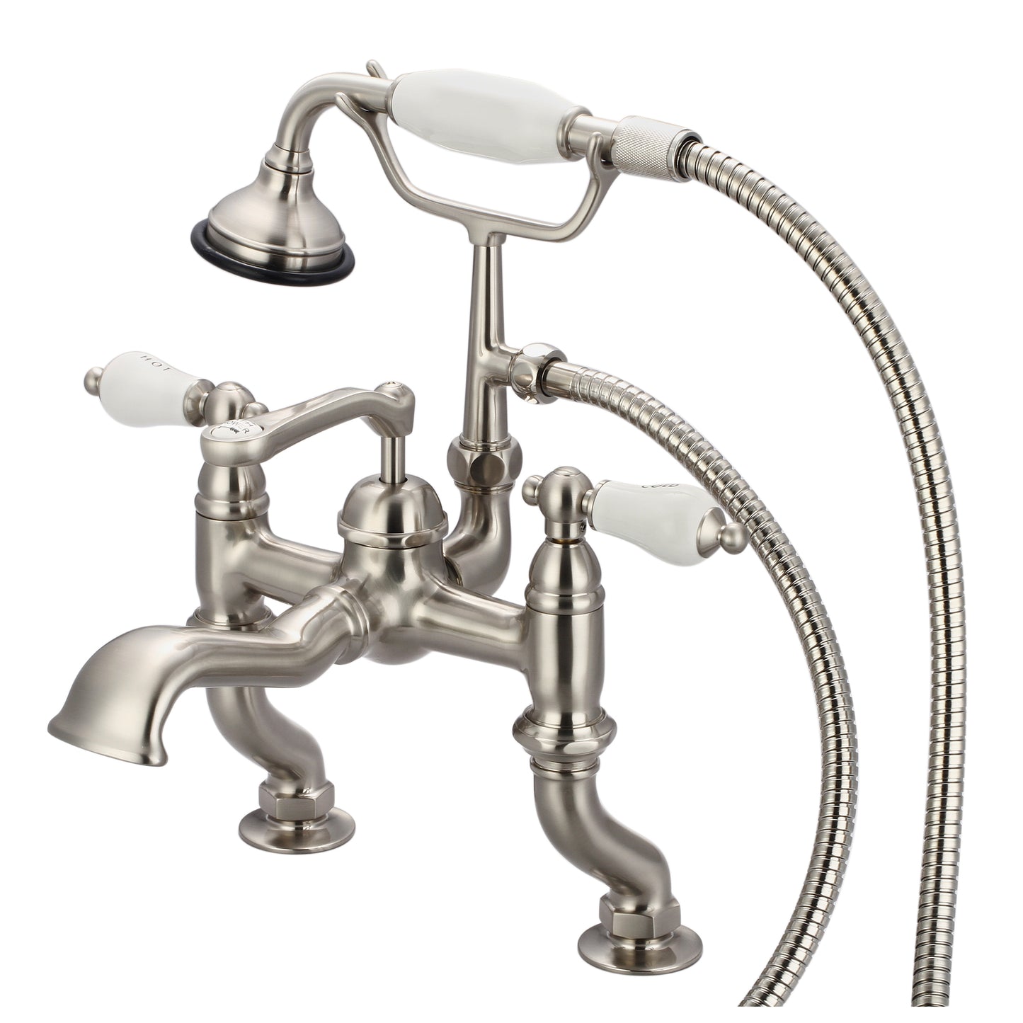 Vintage Classic Tub Faucet With Lever & Cross Handles